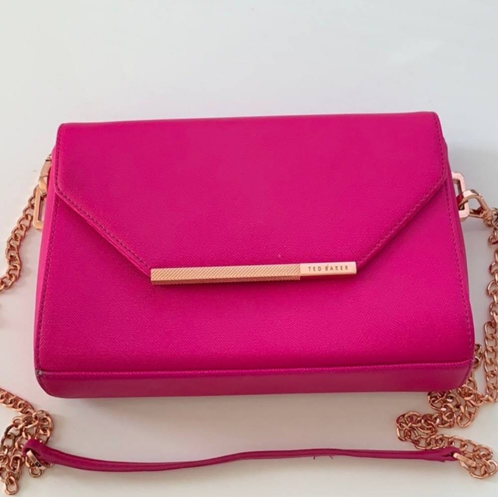 Ted Baker Denni Crossbody Clutch Bag w/ Rose Gold